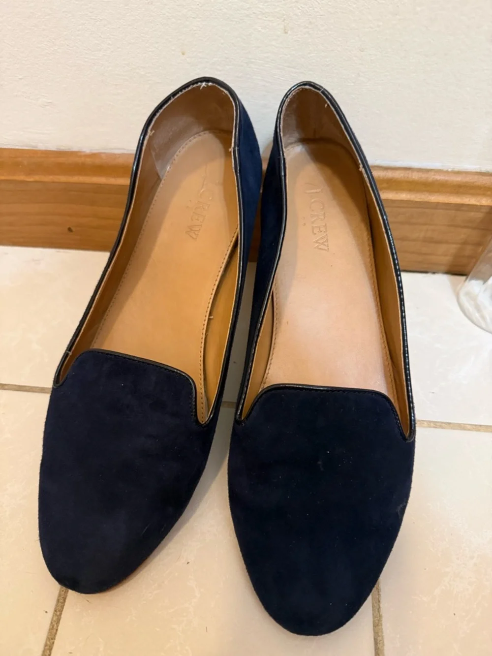 J. Crew Navy Suede Loafers